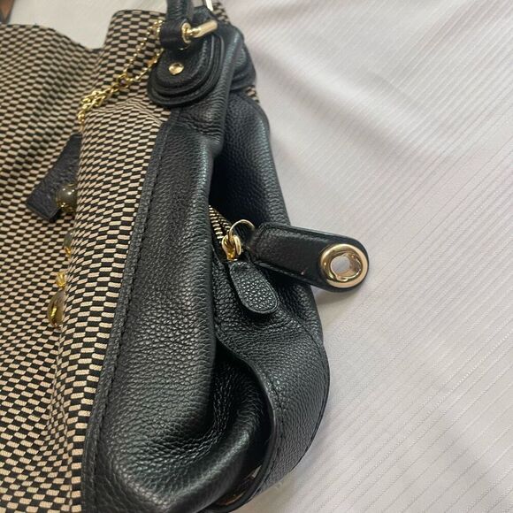 Coach 28895 Edie 31 Legacy Print Black Color Jacquard Leather Shoulder Bag - Picture 9 of 15